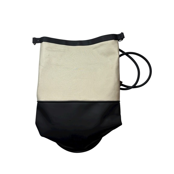 RAINS Spin Rolltop Bag Bucket - Tan And Black Backpack - Picture 1 of 8